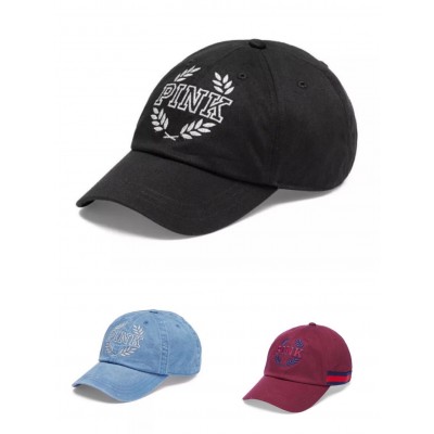 NEW Victoria’s Secret PINK Logo Baseball Cap Hat Bling Silver/ Embroidered Logo  eb-74818773